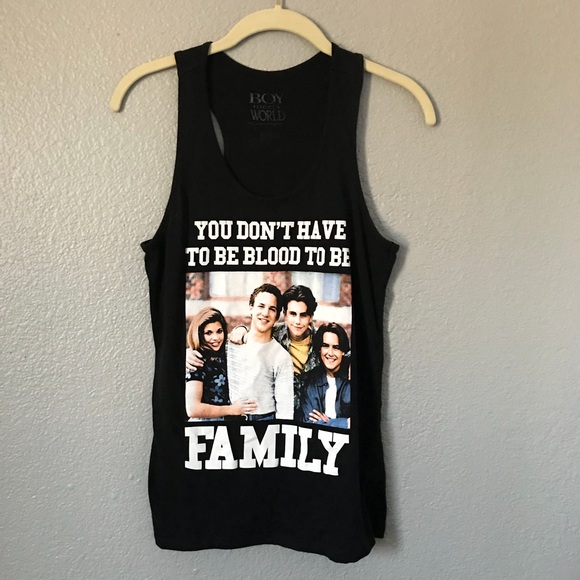 Tops - EUC Boy Meets World Black Tank Top sz S Picture
